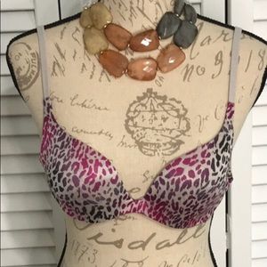 Victoria Secret Pink Leopard Push Up Bra